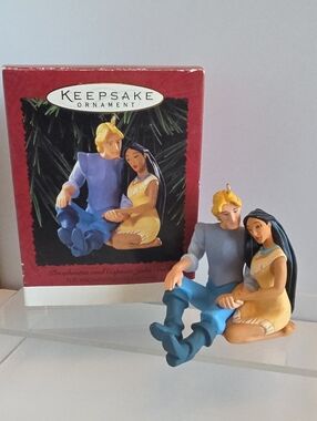 Vintage Hallmark Keepsake Pocahontas & Captain John Smith Christmas Ornament